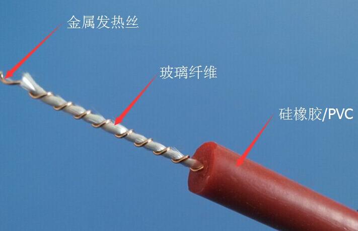 硅膠發熱電線產品結構圖